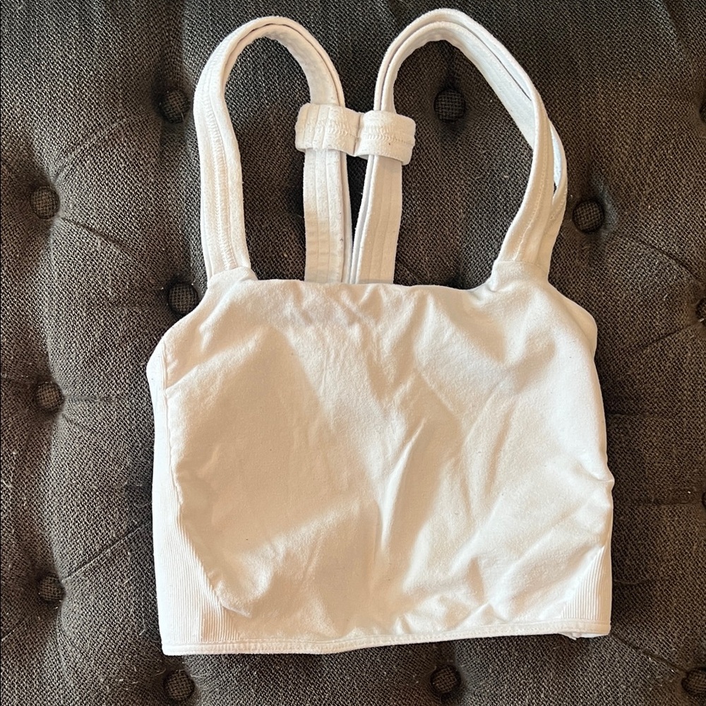 Free people movement White Cropped Tank Top